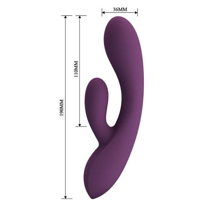 PRETTY LOVE - VIBRADOR COELHO RECARREGÁVEL ROSOLYN COM 10 FUNÇÕES