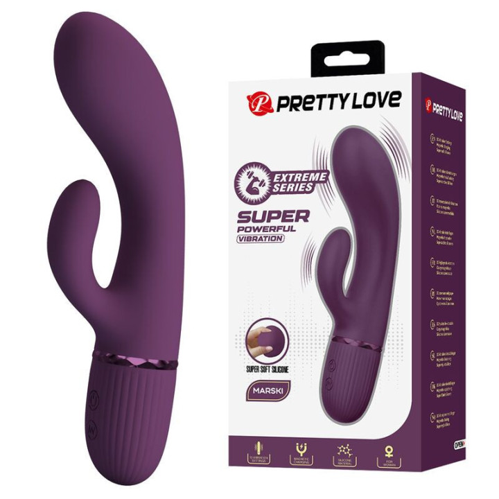 PRETTY LOVE - MARGIE VIBRADOR COELHO RECARREGÁVEL COM 10 FUNÇÕES ROXO