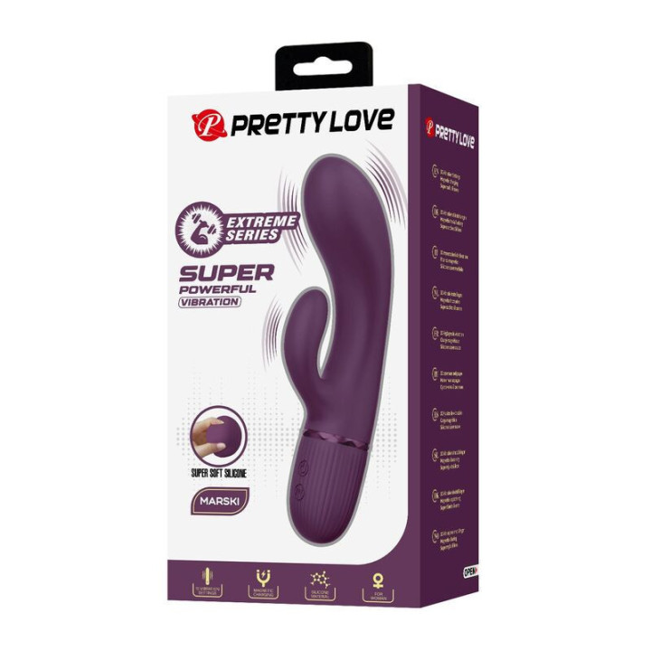 PRETTY LOVE - MARGIE VIBRADOR COELHO RECARREGÁVEL COM 10 FUNÇÕES ROXO