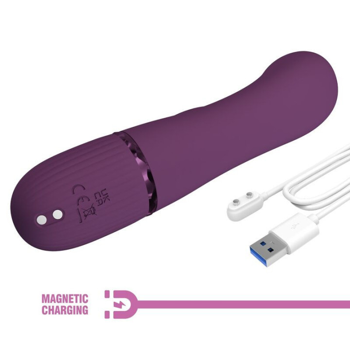 PRETTY LOVE - MARGIE VIBRADOR COELHO RECARREGÁVEL COM 10 FUNÇÕES ROXO