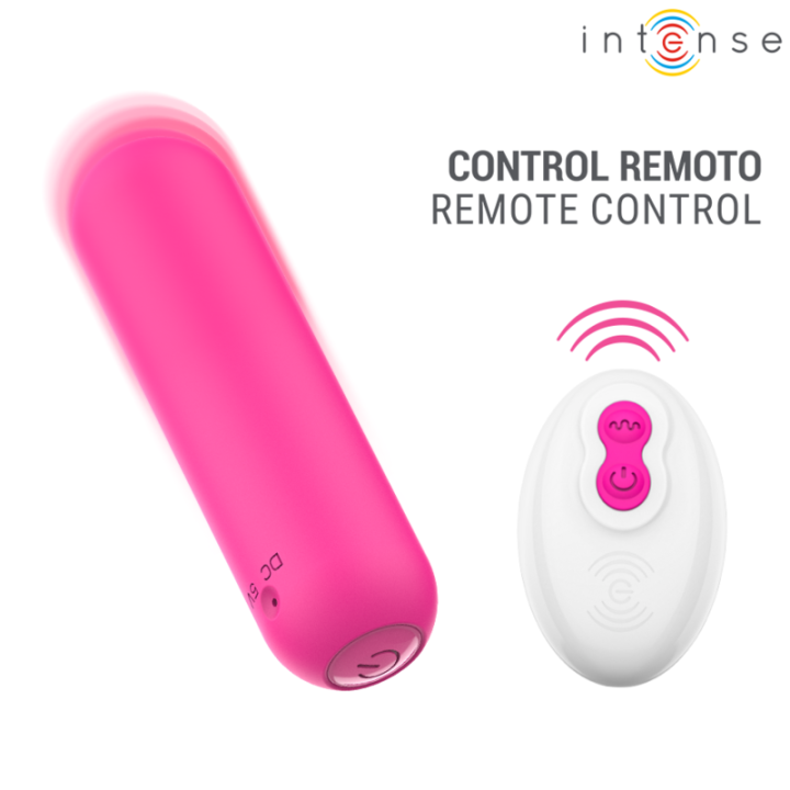 INTENSE - JUDY VIBRADOR BULLET RECARREGÁVEL COM CONTROLE REMOTO ROSA