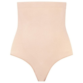 BYE-BRA - TANGA DE TALLE ALTO SIN COSTURAS BEIGE TALLA XL