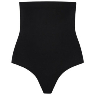 BYE-BRA - TANGA DE TALLE ALTO SIN COSTURAS NEGRO TALLA S
