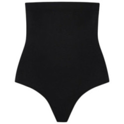 BYE-BRA - TANGA DE TALLE ALTO SIN COSTURAS NEGRO TALLA S