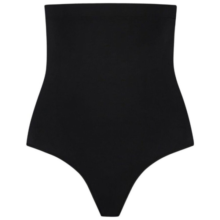 BYE-BRA - TANGA DE TALLE ALTO SIN COSTURAS NEGRO TALLA XL