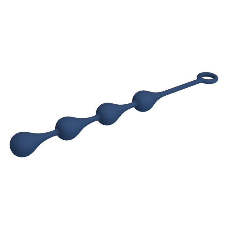 MR PLAY - BOLINHAS ANAL DE SILICONE AZUIS TAMANHO M 33 CM