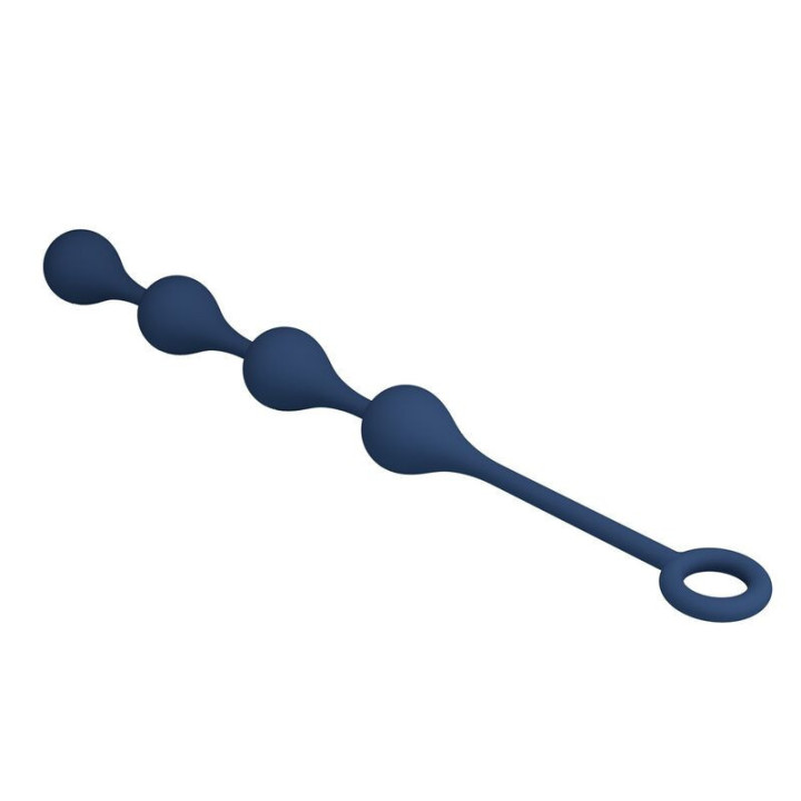 MR PLAY - BOLINHAS ANAL DE SILICONE AZUIS TAMANHO M 33 CM