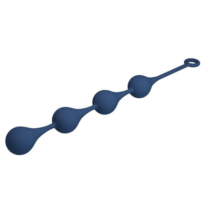 MR PLAY - BOLINHAS ANAL DE SILICONE AZUIS TAMANHO XL 52.5 CM