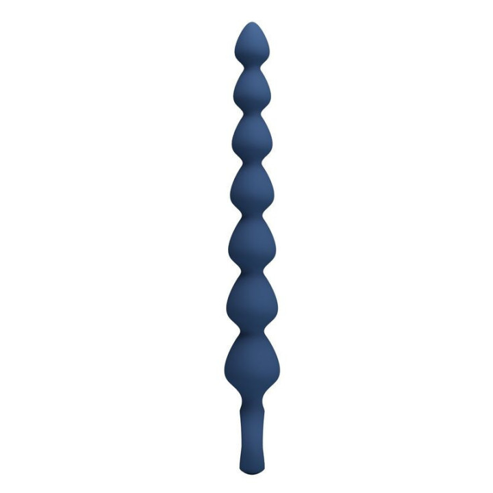 MR PLAY - BOLINHAS ANAL DE SILICONE AZUIS E PLUG ANAL 26.7 CM