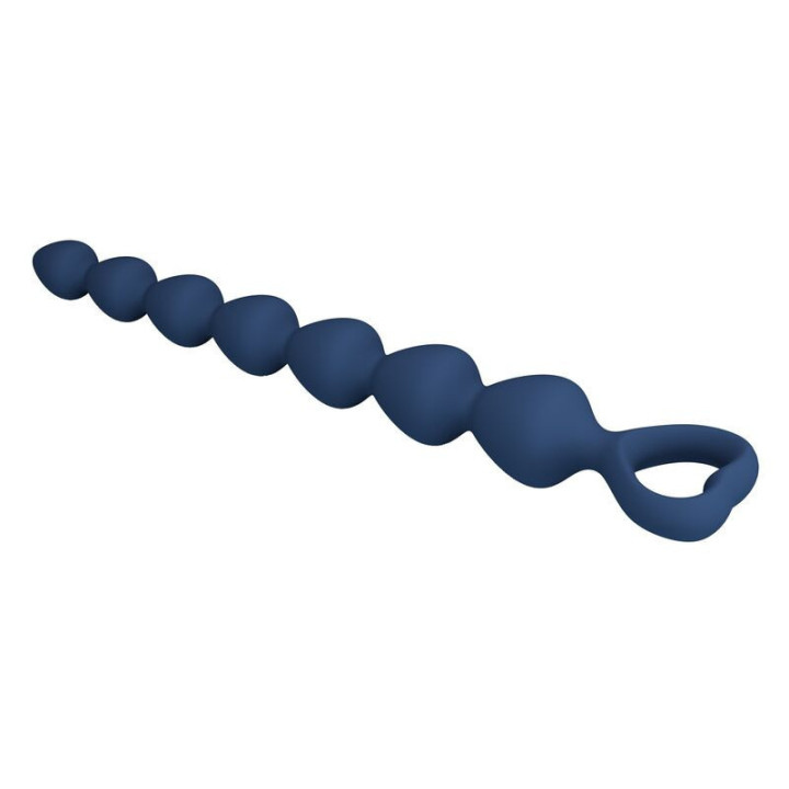 MR PLAY - BOLINHAS ANAL DE SILICONE AZUIS E PLUG ANAL 26.7 CM