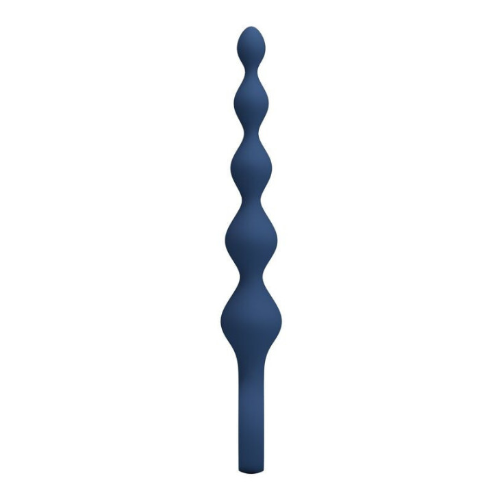 MR PLAY - BOLINHAS ANAL DE SILICONE AZUIS E PLUG ANAL 20.4 CM