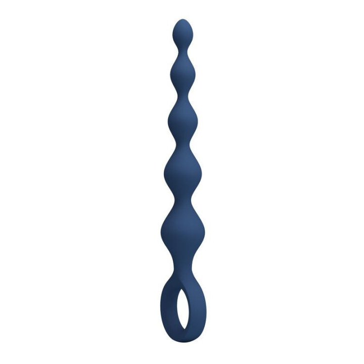 MR PLAY - BOLINHAS ANAL DE SILICONE AZUIS E PLUG ANAL 20.4 CM