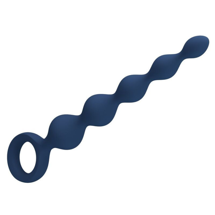 MR PLAY - BOLINHAS ANAL DE SILICONE AZUIS E PLUG ANAL 20.4 CM