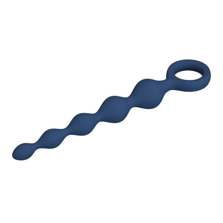 MR PLAY - BOLINHAS ANAL DE SILICONE AZUIS E PLUG ANAL 20.4 CM