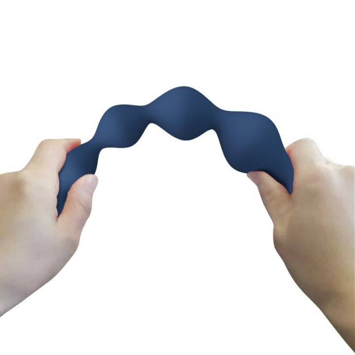 MR PLAY - BOLINHAS ANAL DE SILICONE AZUIS E PLUG ANAL 20.4 CM