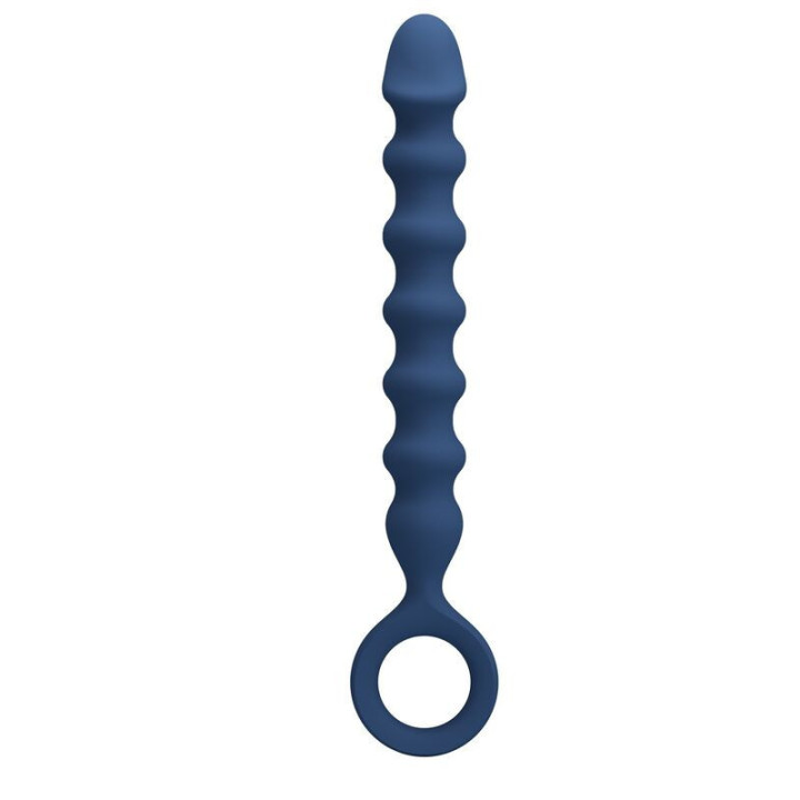 MR PLAY - BOLINHAS ANAL DE SILICONE AZUIS E PLUG ANAL - Ø - 3.4 CM - 28.5 CM