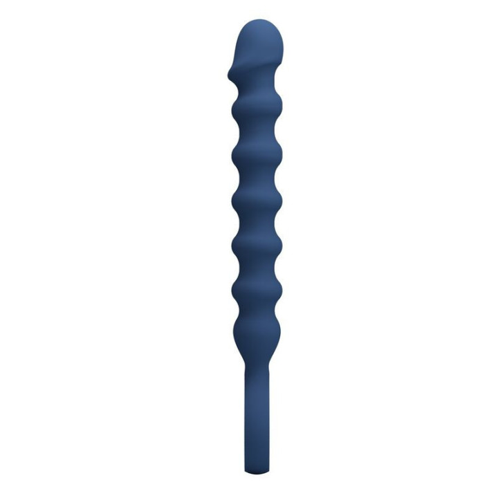 MR PLAY - BOLINHAS ANAL DE SILICONE AZUIS E PLUG ANAL - Ø - 3.4 CM - 28.5 CM