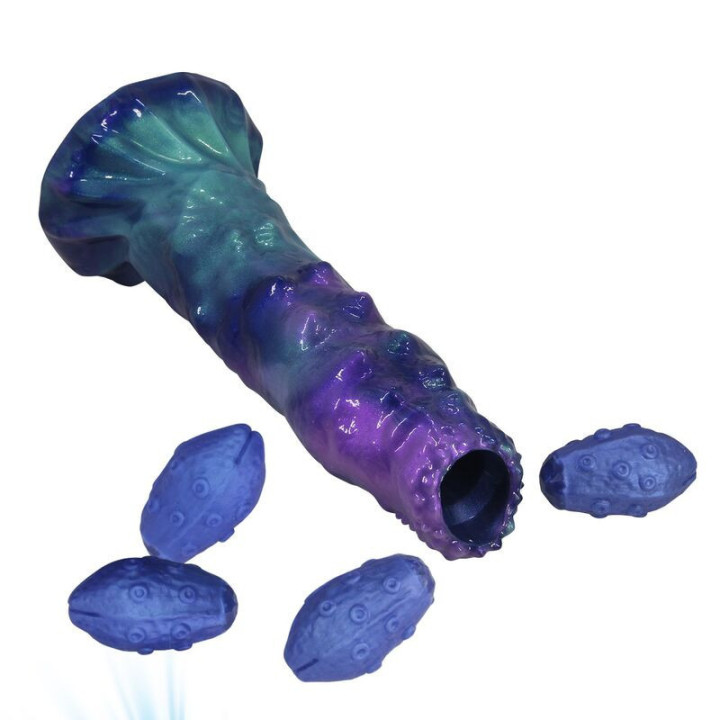 POWER MONSTERS - DUSKWALKER SENTINEL TRICOLOR DILDO DE SILICONE INFLÁVEL FANTASIA 23 CM Ø 5 CM