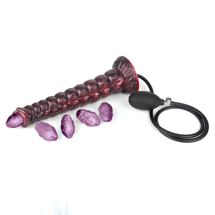 POWER MONSTERS - VOIDCLAW BRUTE BICOLOR DILDO DE SILICONE INFLÁVEL FANTASIA 29 CM Ø 5.7 CM