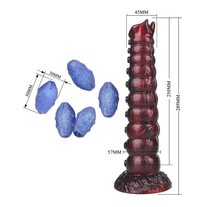 POWER MONSTERS - VOIDCLAW BRUTE BICOLOR DILDO DE SILICONE INFLÁVEL FANTASIA 29 CM Ø 5.7 CM