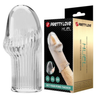 PRETTY LOVE - CAPA PENIANA HUEL PARA AUMENTAR A GROSSURA DO SEU PÊNIS TRANSPARENTE