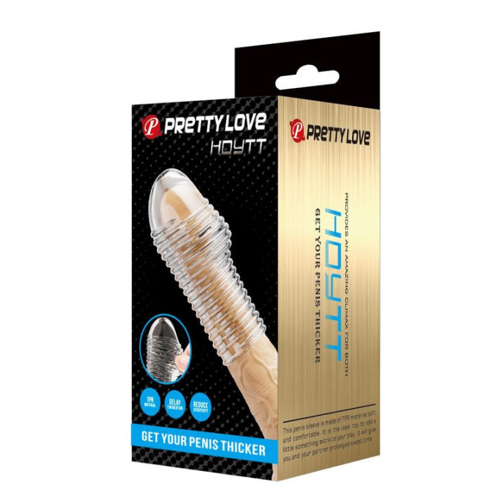 PRETTY LOVE - CAPA PARA PÊNIS HOTTT PARA AUMENTAR O AUMENTO DO VOLUME DO SEU PÊNIS TRANSPARENTE