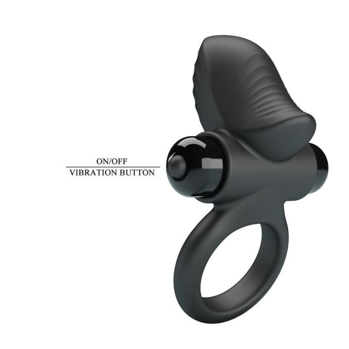 PRETTY LOVE - ANEL VIBRATÓRIO PARA PÊNIS ADRIEN COM 10 FUNÇÕES - PRETO
