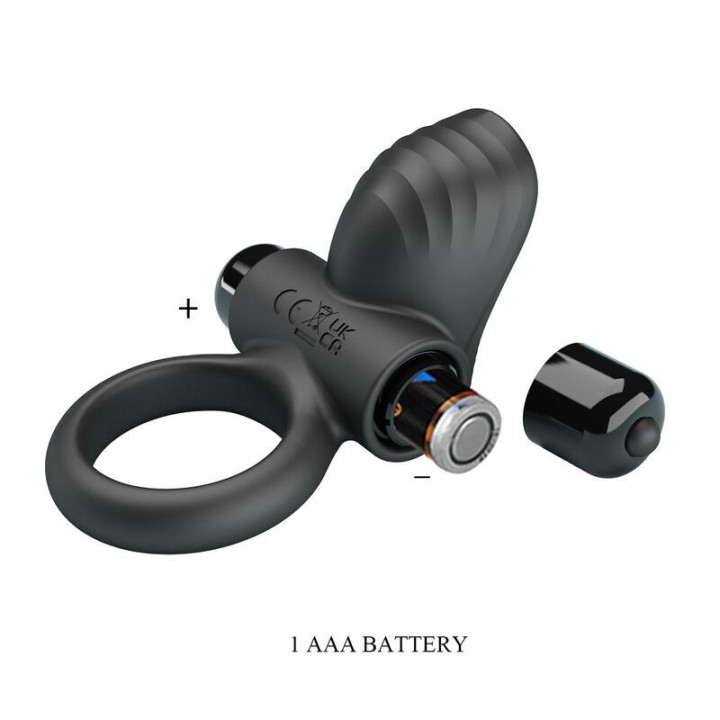 PRETTY LOVE - ANEL VIBRATÓRIO PARA PÊNIS ADRIEN COM 10 FUNÇÕES - PRETO
