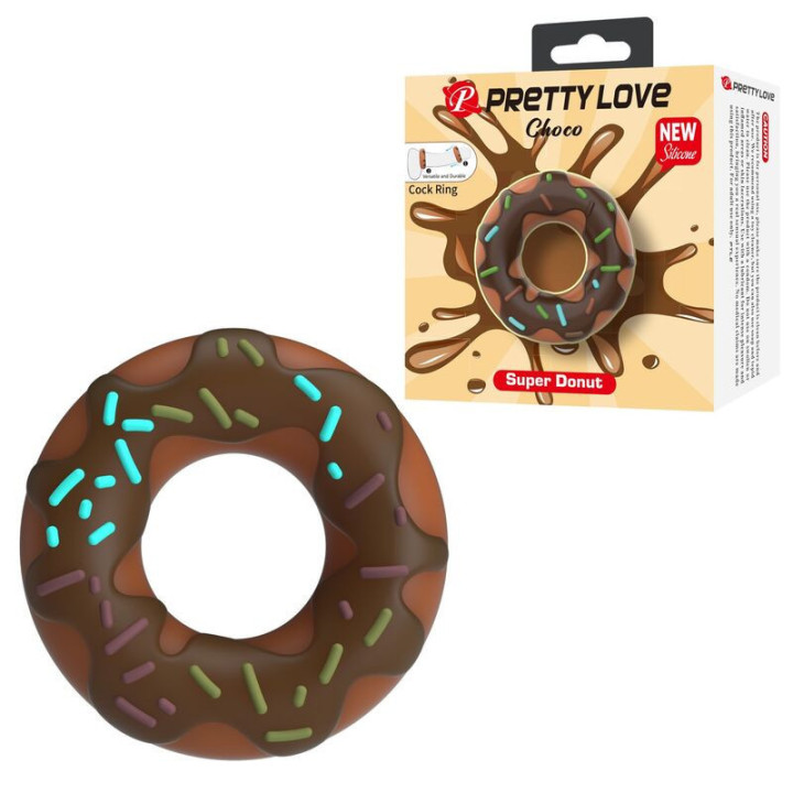 PRETTY LOVE - ANEL DE PÊNIS SUPER DONUT MARROM