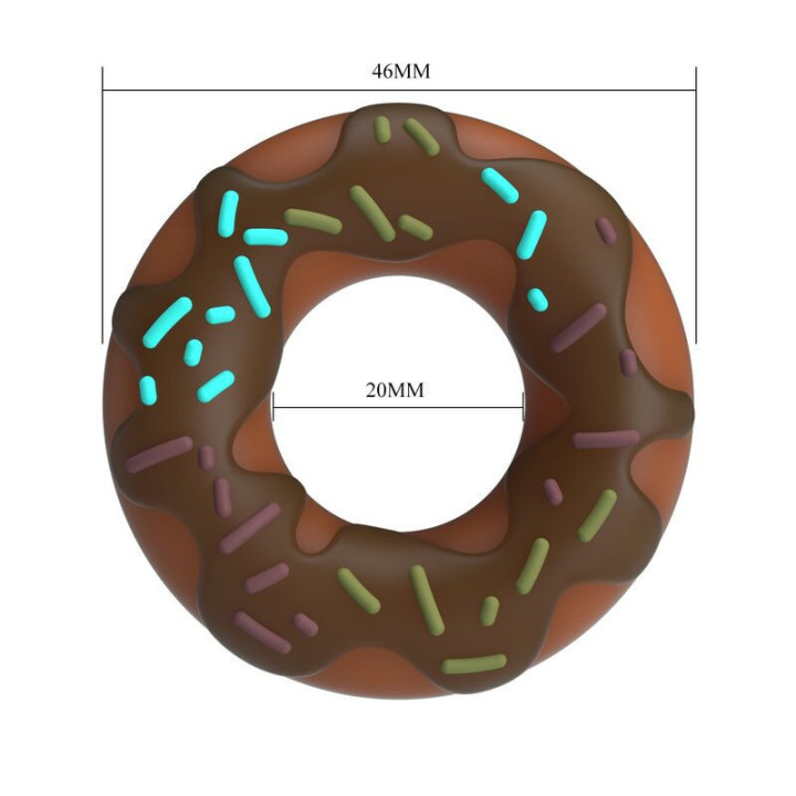 PRETTY LOVE - ANEL DE PÊNIS SUPER DONUT MARROM