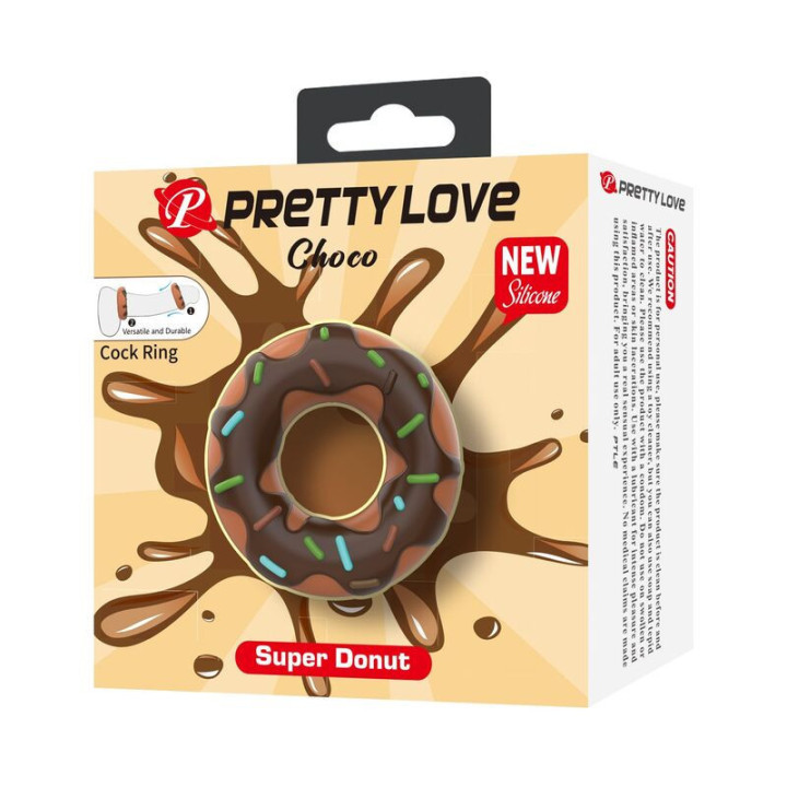 PRETTY LOVE - ANEL DE PÊNIS SUPER DONUT MARROM