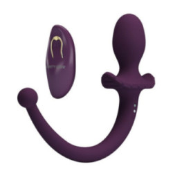 PRETTY LOVE - LIOEA PLUG ANAL VIBRATÓRIO COM RABO 12 FUNÇÕES ROXO COM CONTROLE REMOTO