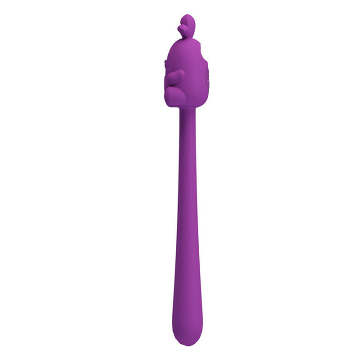 PRETTY LOVE - BASTÃO VIBRADOR FLEXÍVEL COM COELHINHO FOFO. RECARREGÁVEL VIA USB. ROXO