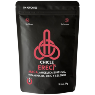 WUG ERECT – Goma de mascar funcional com Maca. Zinco e Vitaminas para aumentar a energia e o desempenho masculino.