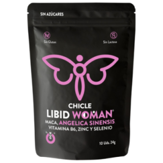 WUG LIBID WOMAN – Goma de mascar funcional com Maca. Ginseng Feminino e Zinco para aumentar a vitalidade feminina.