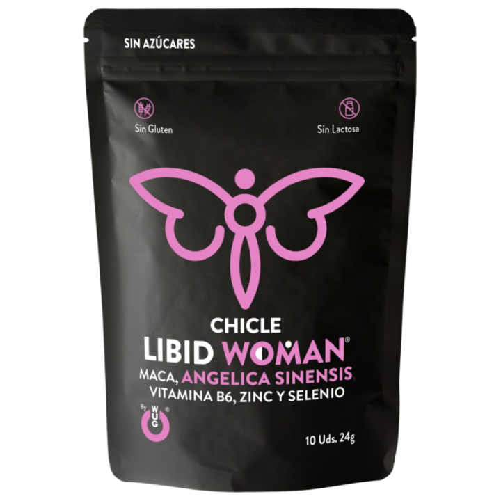 WUG LIBID WOMAN – Goma de mascar funcional com Maca. Ginseng Feminino e Zinco para aumentar a vitalidade feminina.