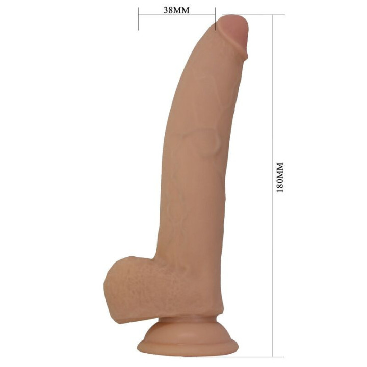 PRETTY LOVE - ELLCUMENT DILDO FLEXÍVEL REALISTA 18 CM Ø 4.5 CM TPE NATURAL