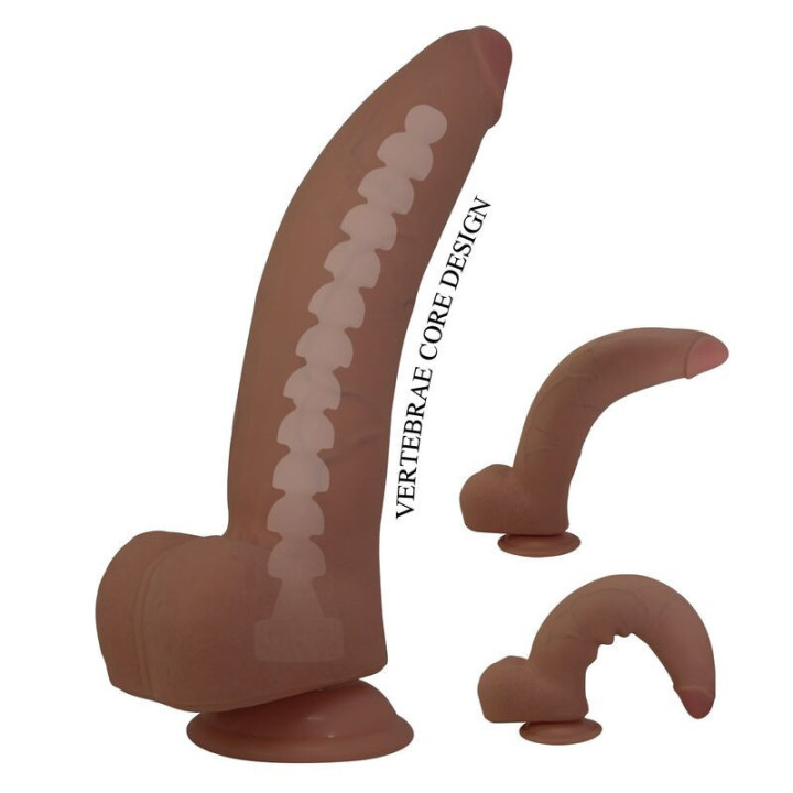 PRETTY LOVE - CUTHBERT DILDO FLEXÍVEL REALISTA 20 CM Ø 5 CM TPE MARROM