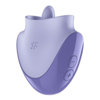 SATISFYER - TONGUE DANCER ESTIMULADOR CLITORIANO COM VIBRAÇÃO E PULSAÇÕES LILÁS