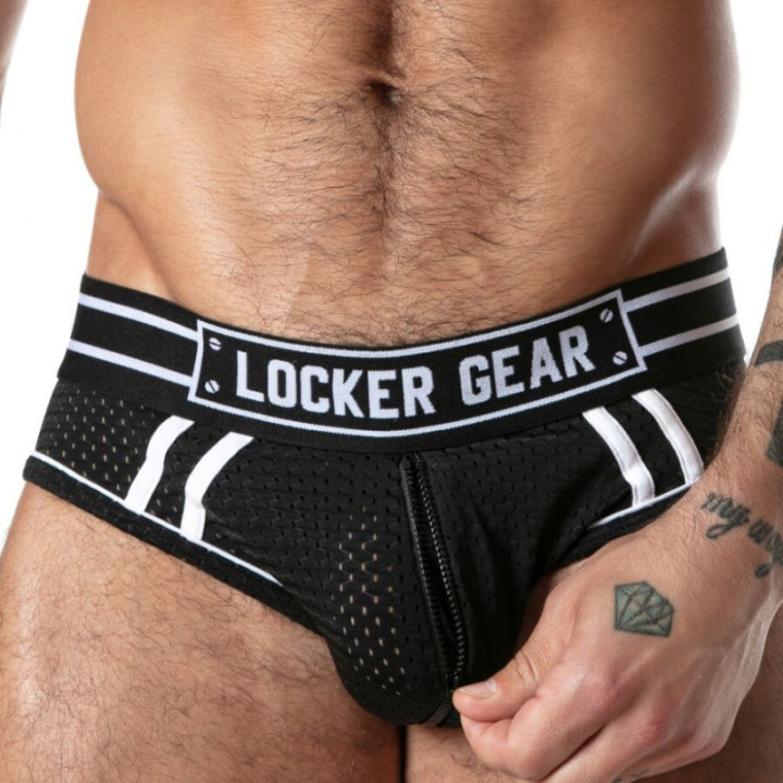 LOCKER GEAR - CUECA SHOW DE TELA ESPORTIVA SRETA TAMANHO S