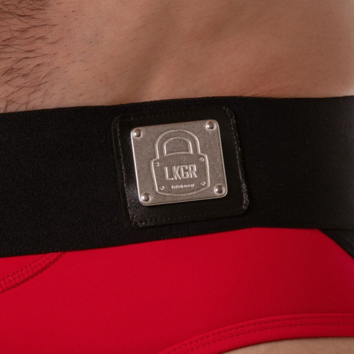 LOCKER GEAR - CUECA SUSPENSA COM CÓS LARGO VERMELHA L