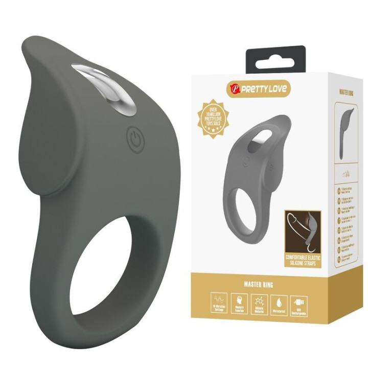 PRETTY LOVE - ANEL VIBRATÓRIO DE SILICONE FLEXÍVEL E RECARREGÁVEL