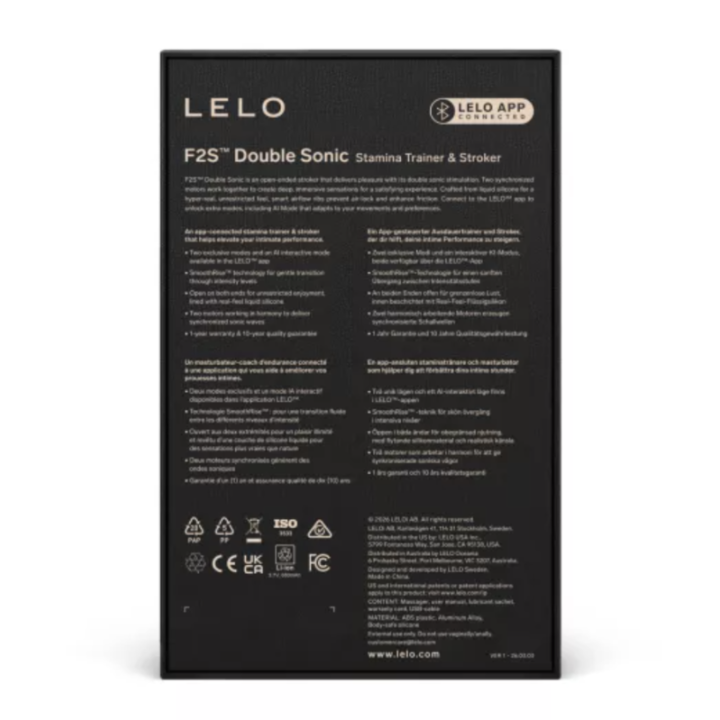 LELO - F2S DUPLO SÔNICO MASCULINO COM DUPLA ESTIMULAÇÃO SÔNICA VERMELHO