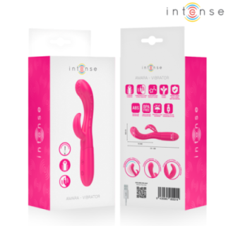 INTENSE - AMARA VIBRADOR COM LÍNGUA ESTIMULANTE 10 VIBRAÇÕES ROSA
