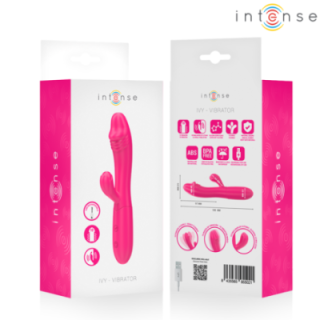 INTENSE - IVY VIBRADOR FLEXÍVEL 10 VIBRAÇÕES COM LÍNGUA ESTIMULANTE ROSA