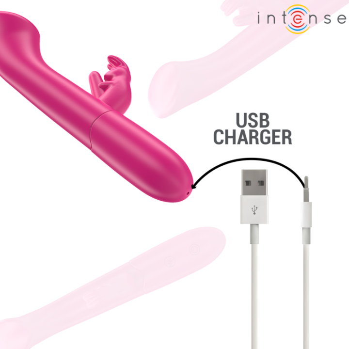 INTENSE - JULIETA RABBIT VIBRADOR 18.6 CM 10 VIBRAÇÕES ROSA