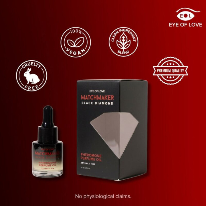 EYE OF LOVE - ÓLEO PERFUME DE FEROMÔNIOS DE DIAMANTE NEGRO MATCHMAKER 20 ML