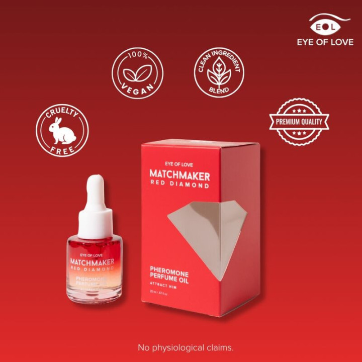 EYE OF LOVE - ÓLEO PERFUME DE FEROMÔNIO RED DIAMOND PARA CASABILISTAS 20 ML