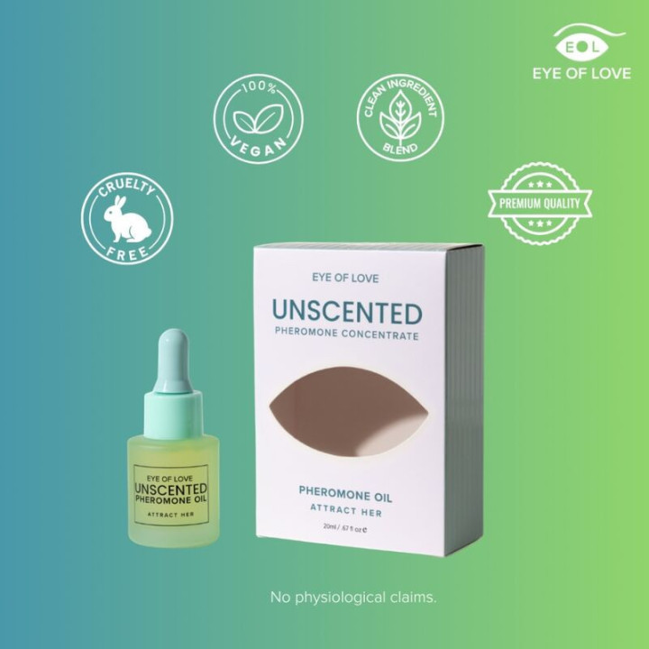 EYE OF LOVE - ÓLEO PERFUMADO COM FEROMÔNIOS PARA HOMENS. SEM FRAGRÂNCIA. 20 ML