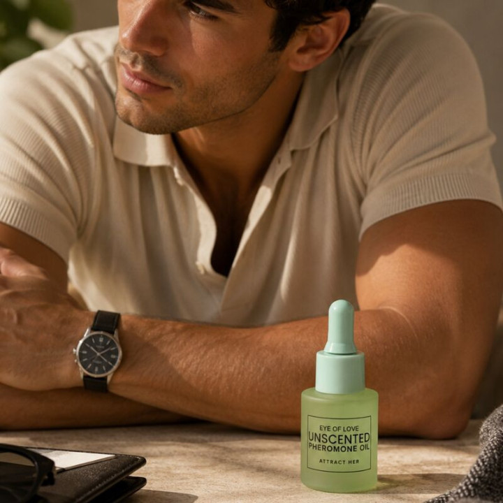 EYE OF LOVE - ÓLEO PERFUMADO COM FEROMÔNIOS PARA HOMENS. SEM FRAGRÂNCIA. 20 ML